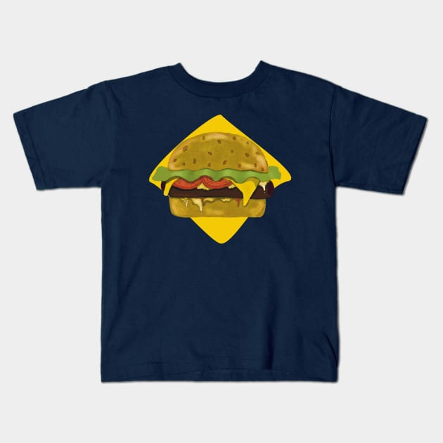 Burguer Cheese Kids T-Shirt by glillustrator